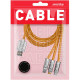 Кабель USB - Lightning + microUSB + Type-C, 1.0м, 3A, суперт., SmartBuy [IK-312QBOMB2-ORANGE] оранж.
