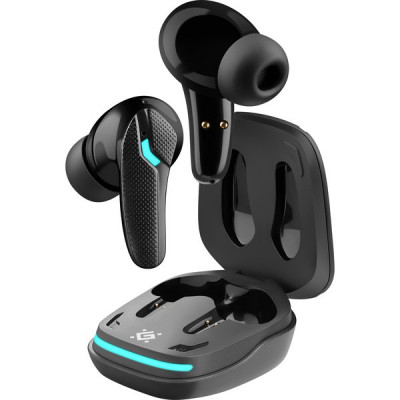 Гарнитура Defender CyberDots 285, черный, беспроводные игровые TWS [63285]