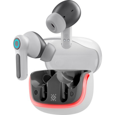 Гарнитура Defender CyberDots 290, белый, беспроводные игровые TWS [63290]