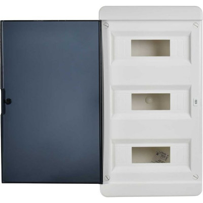 Корпус пластиковый ЩРВ-П-36 IP41, TEKFOR [TF5-KP12-V-36-41-K01-K03] черный прозр. дверь