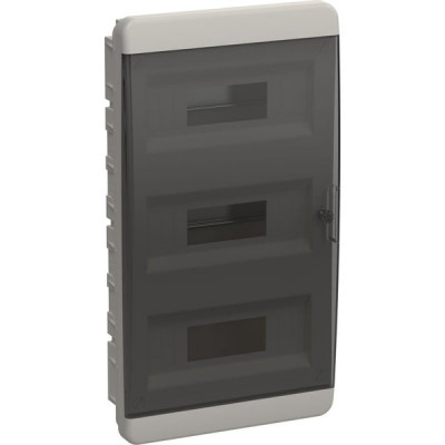 Корпус пластиковый ЩРВ-П-36 IP41, TEKFOR [TF5-KP12-V-36-41-K01-K03] черный прозр. дверь