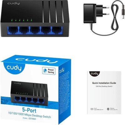 Коммутатор Cudy GS105D 5port 100/100/1000TX неуправляемый