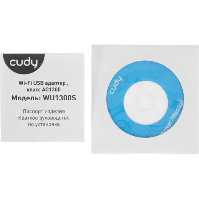 Адаптер Wi-Fi Cudy WU1300S двухдиапазонный, 2.4/5ГГц, до 1267 Мбит/с, внутренняя антенна, USB