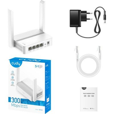 Маршрутизатор Cudy WR300 N300 10/100BASE-TX/Wi-Fi белый