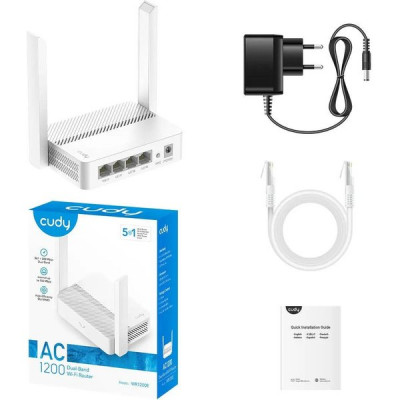 Маршрутизатор Cudy WR1200E AC1200 10/100BASE-TX белый