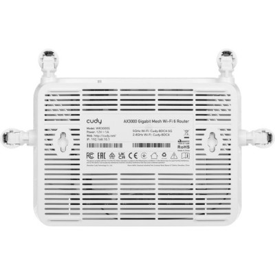 Маршрутизатор Cudy WR3000S AX3000 10/100/1000BASE-TX белый