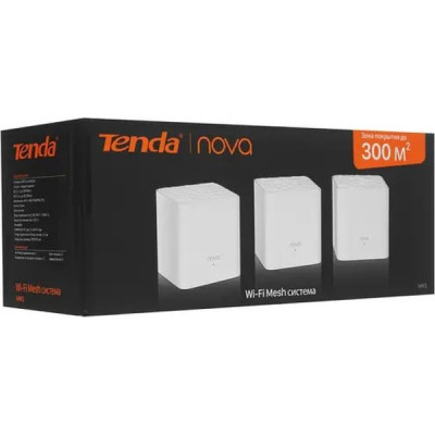 Бесшовный Mesh роутер Tenda NOVA MW3(3-pack) АС1200 2*100/BASE-T белый