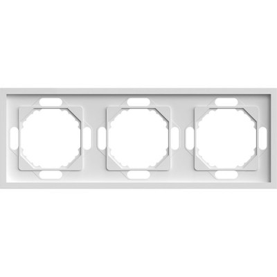 Рамка 3п, IP20, STEKKER Эмили [PFR00-5003-01] белый фарфор soft touch