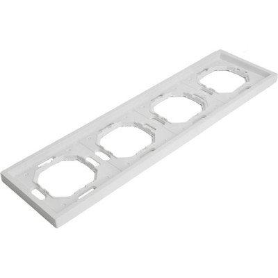 Рамка 4п, IP20, STEKKER Эмили [PFR00-5004-01] белый фарфор soft touch