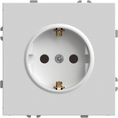 Розетка с/у 2P+E 16A, IP20, со шторками, STEKKER Эмили [RST16-5110-01] белый фарфор soft touch