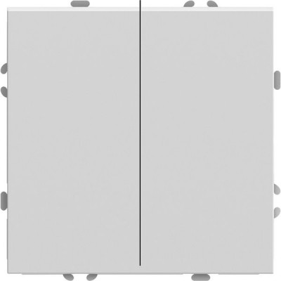Выключатель с/у 2-кл 10А, IP20, STEKKER Эмили [RSW10-5104-01] белый фарфор soft touch