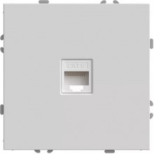 Розетка с/у компьютерная 1xRJ45, IP20, STEKKER Эмили [RST00-5117-01][12] белый фарфор soft touch