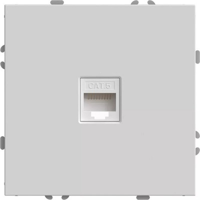Розетка с/у компьютерная 1xRJ45, IP20, STEKKER Эмили [RST00-5117-01][12] белый фарфор soft touch