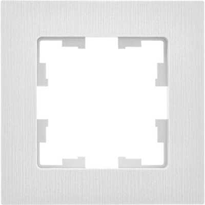 Рамка 1п, IP20, IEK BRITE РУ-1-Бр [BR-M12-51-K01] белый рифленый