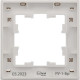 Рамка 1п, IP20, IEK BRITE РУ-1-Бр [BR-M12-51-K01] белый рифленый