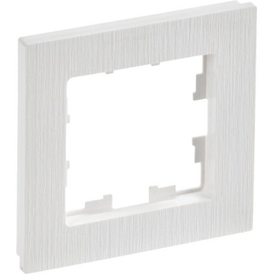 Рамка 1п, IP20, IEK BRITE РУ-1-Бр [BR-M12-51-K01] белый рифленый