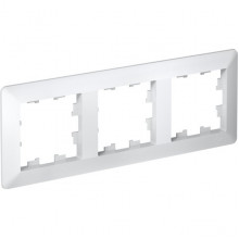 Рамка 3п, IP20, Schneider Electric ATLASDESIGN AIR [ATN220103] глянец белый/дымчатый