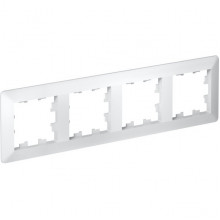 Рамка 4п, IP20, Schneider Electric ATLASDESIGN AIR [ATN220104] глянец белый/дымчатый