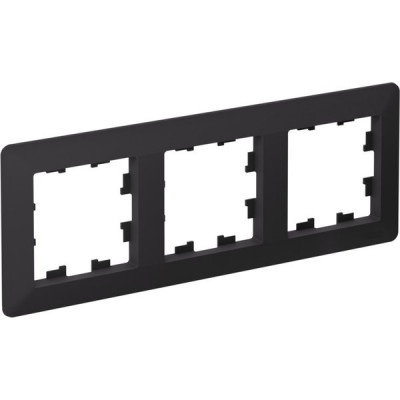 Рамка 3п, IP20, Schneider Electric ATLASDESIGN AIR [ATN221003] матовый карбон/дымч.черный