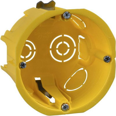 Коробка установочная с/у для полых стен d68(65)*45мм, лапки, Systeme Electric [IMT351501] желтый