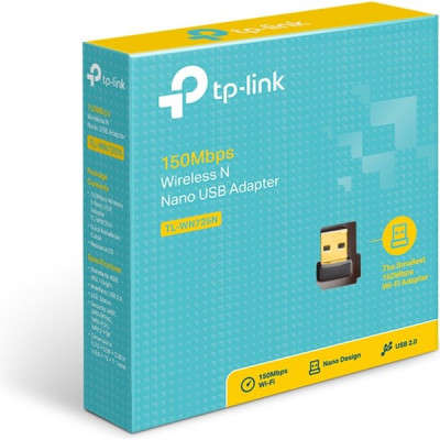 Адаптер Wi-Fi TP-LINK TL-WN725N 802.11n 150M, мини, USB