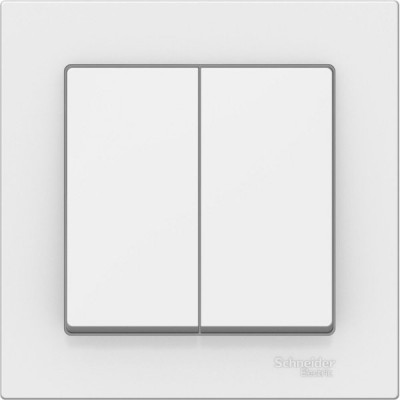 Выключатель с/у 2-кл 10А, IP20, в сборе, Schneider Electric ATLASDESIGN [ATN001352] лотос