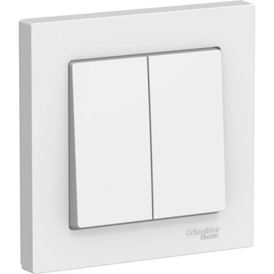 Выключатель с/у 2-кл 10А, IP20, в сборе, Schneider Electric ATLASDESIGN [ATN001352] лотос
