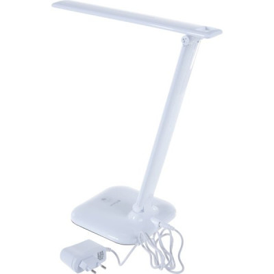 Светильник настольный LED 10W, 4000К, 500Лм, сенсорный/диммер, складной, Feron DE1725 [29861] белый