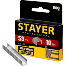 Скобы для степлера 11,4*0,7мм, тип 53, 10мм, прочные, уп.1000шт., STAYER Professional [3159-10_z02]
