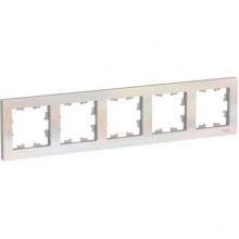 Рамка 5п, IP20, Schneider Electric ATLASDESIGN [ATN000405] жемчуг