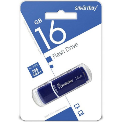 Накопитель USB Flash 16Gb SmartBuy Crown Blue, USB 3.0
