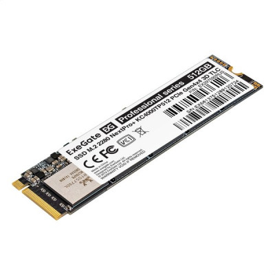 Накопитель SSD M.2 512Gb ExeGate NextPro+ KC4000TP512, R5000/W3600, PCI-E 4.0 x4 [297592]