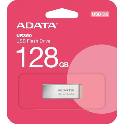 Накопитель USB Flash 128Gb A-DATA UR350 металл/коричневый, USB3.2