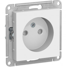 Розетка с/у 2P 16A, IP20, со шторками, Schneider Electric ATLASDESIGN [ATN001349] лотос