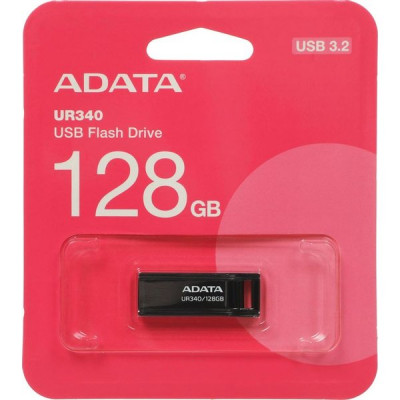 Накопитель USB Flash 128Gb A-DATA UR340 черный, USB3.2