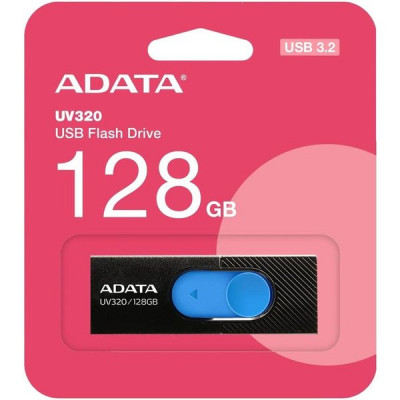 Накопитель USB Flash 128Gb A-DATA UV320 черный/голубой, USB3.2