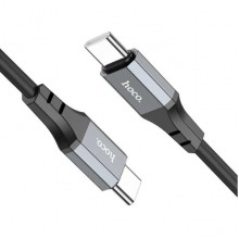 Кабель Type-C - Type-C, 1.0м, 3А, 60Вт, Hoco X86, силиконовая оплетка, черный
