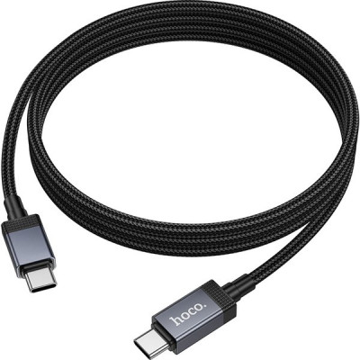 Кабель Type-C - Type-C, 1.0м, 3А, 60Вт, Hoco X118, с дисплеем, черный