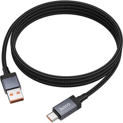 Кабель USB - Type-C, 1.0м, 5А, Hoco X118, с дисплеем, черный