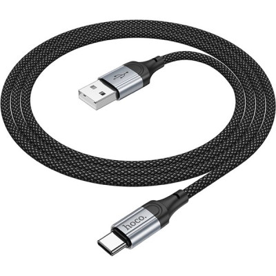 Кабель USB - Type-C, 1.0м, 3А, Hoco X102, черный