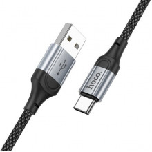 Кабель USB - Type-C, 1.0м, 3А, Hoco X102, черный