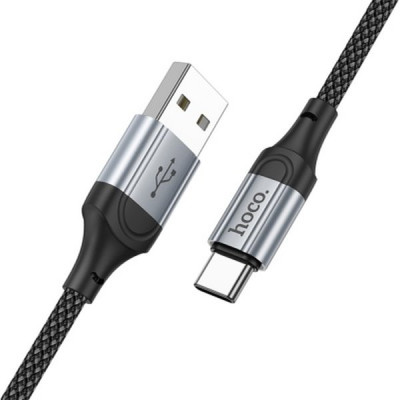 Кабель USB - Type-C, 1.0м, 3А, Hoco X102, черный