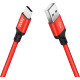 Кабель USB - Type-C, 1.0м, 3А, Hoco X14, черный