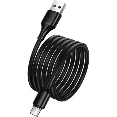 Кабель USB - Type-C, 1.0м, 3А, Hoco X120, черный