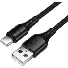 Кабель USB - Type-C, 1.0м, 3А, Hoco X120, черный