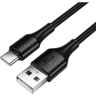 Кабель USB - Type-C, 1.0м, 3А, Hoco X120, черный