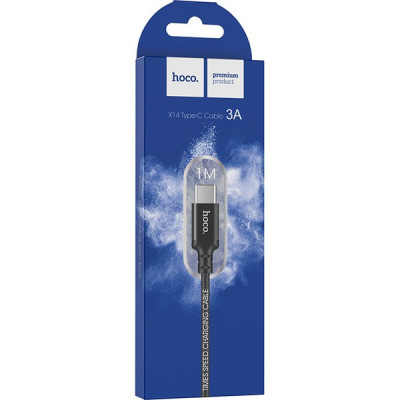 Кабель USB - Type-C, 1.0м, 3А, Hoco X14, красный