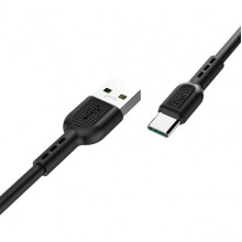 Кабель USB - Type-C, 1.0м, 5А, Hoco X33, черный