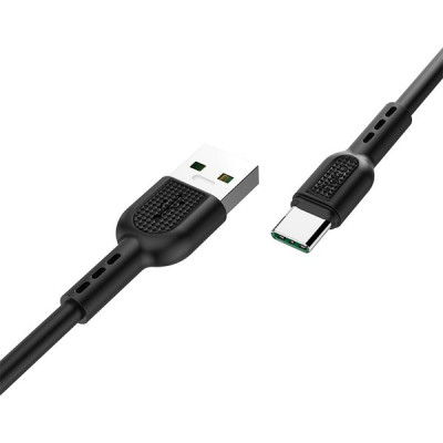 Кабель USB - Type-C, 1.0м, 5А, Hoco X33, черный