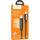 Кабель Type-C - Lightning, 1.2м, 2.4А, 27Вт, Hoco U125, с дисплеем, черный